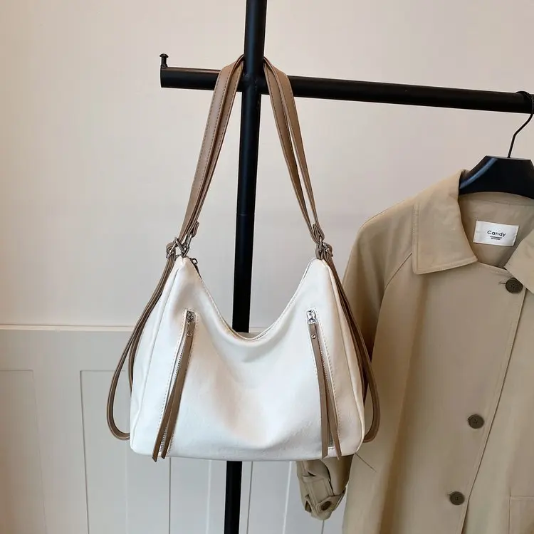 

2026 New Retro Backpack Single Shoulder Fashion Commuter Tote Messenger Bag Casual Large Capacity Portable Versatile Trend