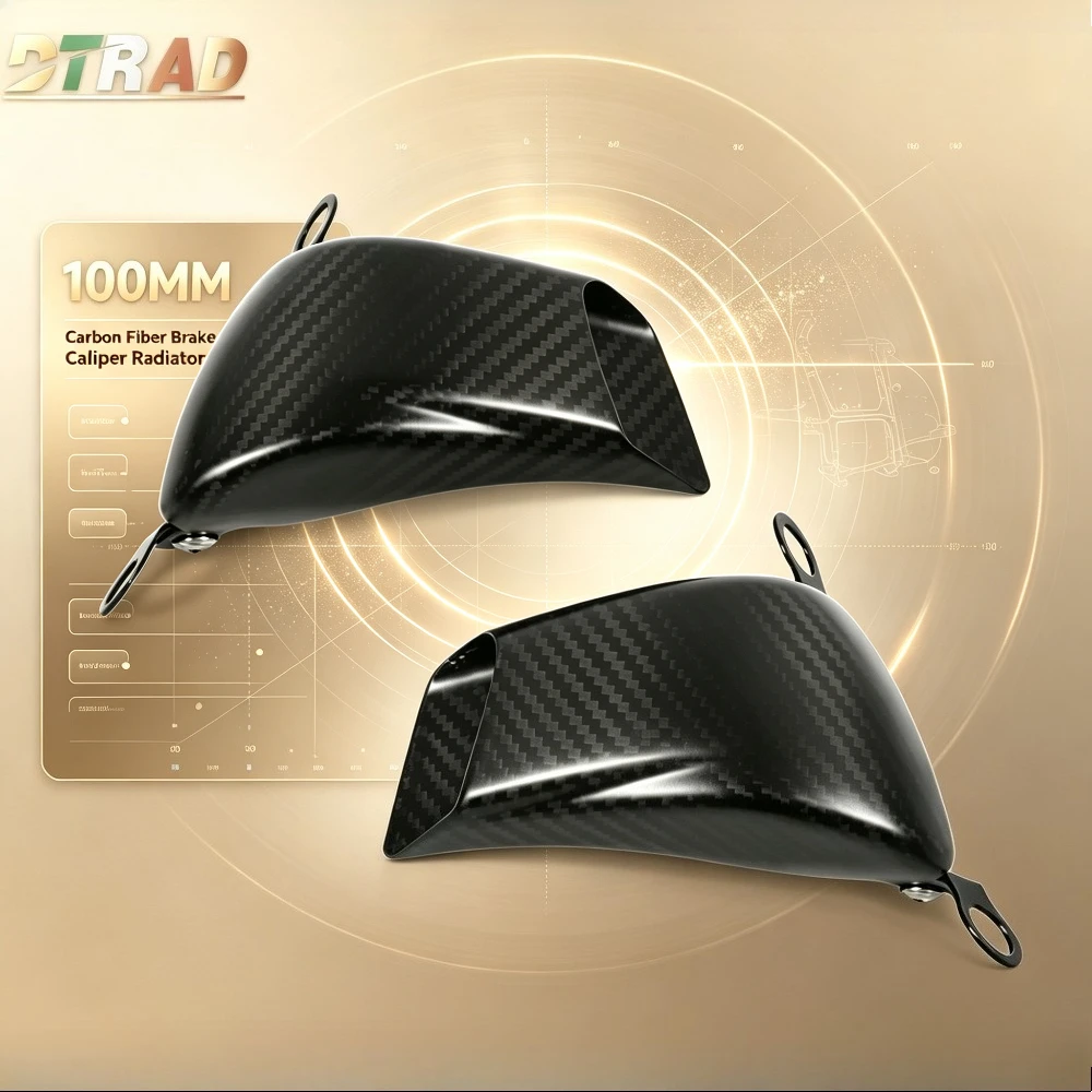100MM Carbon Fiber Caliper Radiator For Ducati Monster 821/1200/937/1100/S4R Multistrada V2/V4 950/1200/1260 S Enduro Pikes Peak