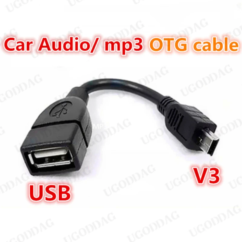 Kabel USB żeński na Mini USB B męski prosty prawy Adapter łokcia 5P kabel danych portu OTG V3 do samochodowego tabletu Audio do MP3 MP4