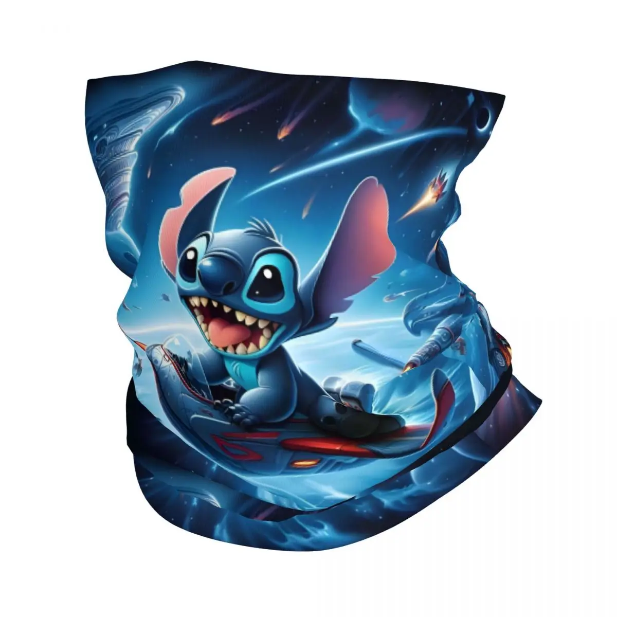 

Stitch Spaceship Universe Sticker Winter Headband Neck Warmer Hiking Hunting Tube Scarf Cute Anime Cartoon Face Bandana Gaiter