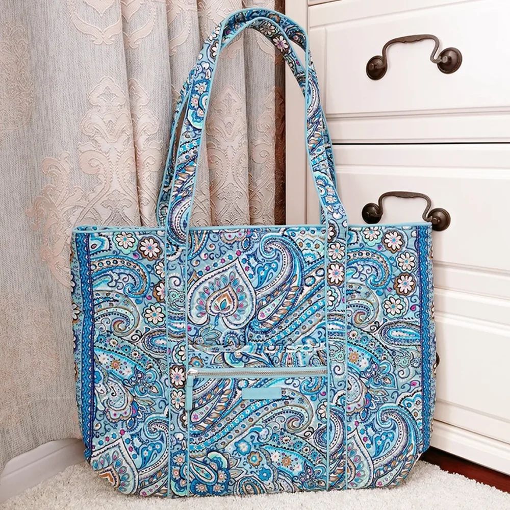 Vb Cotton Environmentally Friendly Print Large Handbag Shoulder Bag Women Large Capacity Bag