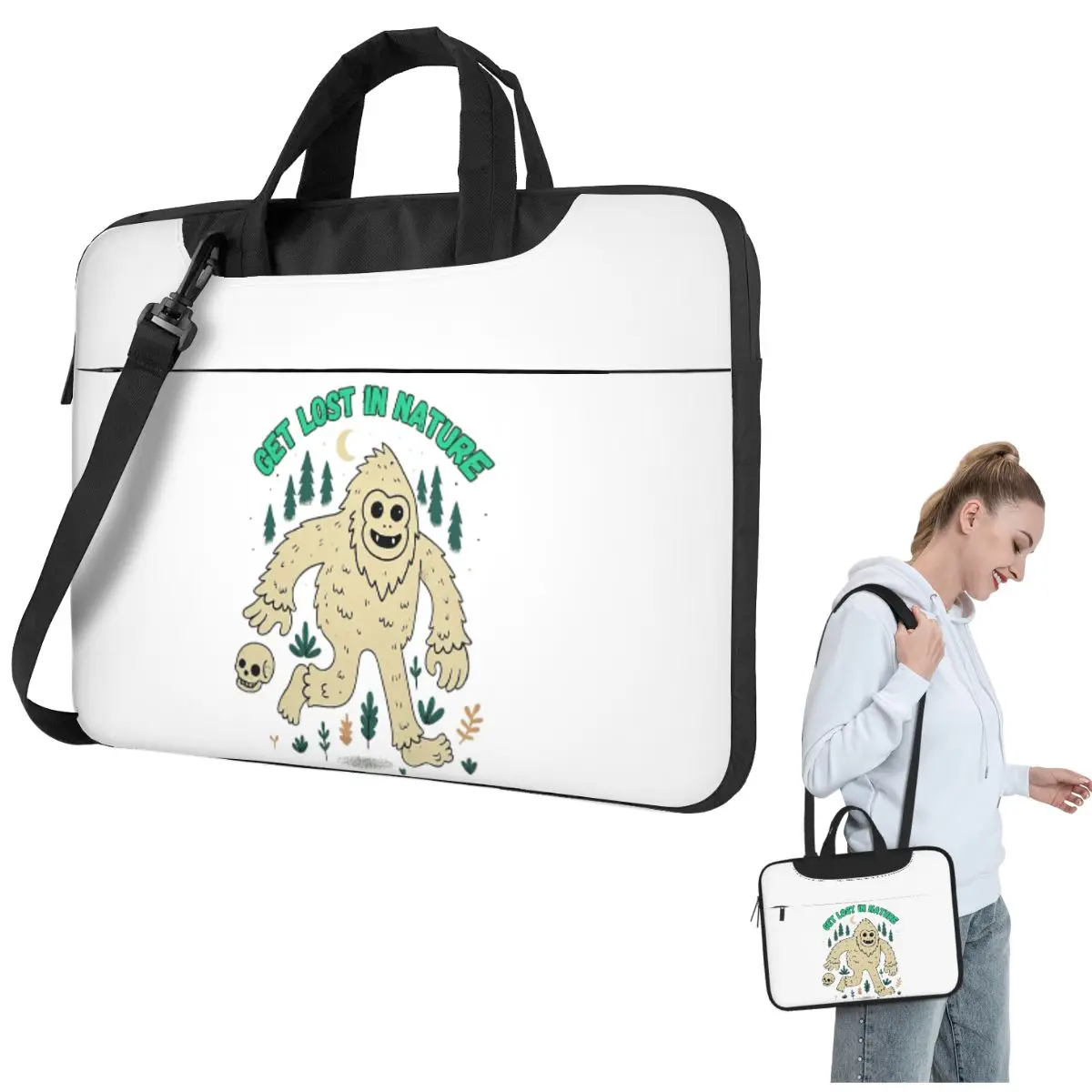 

GET LOST IN NATURE Crossbody Laptop Bag Case Computer Bag 13 14 15.6 Inch Notebook Pouch for Macbook Pro