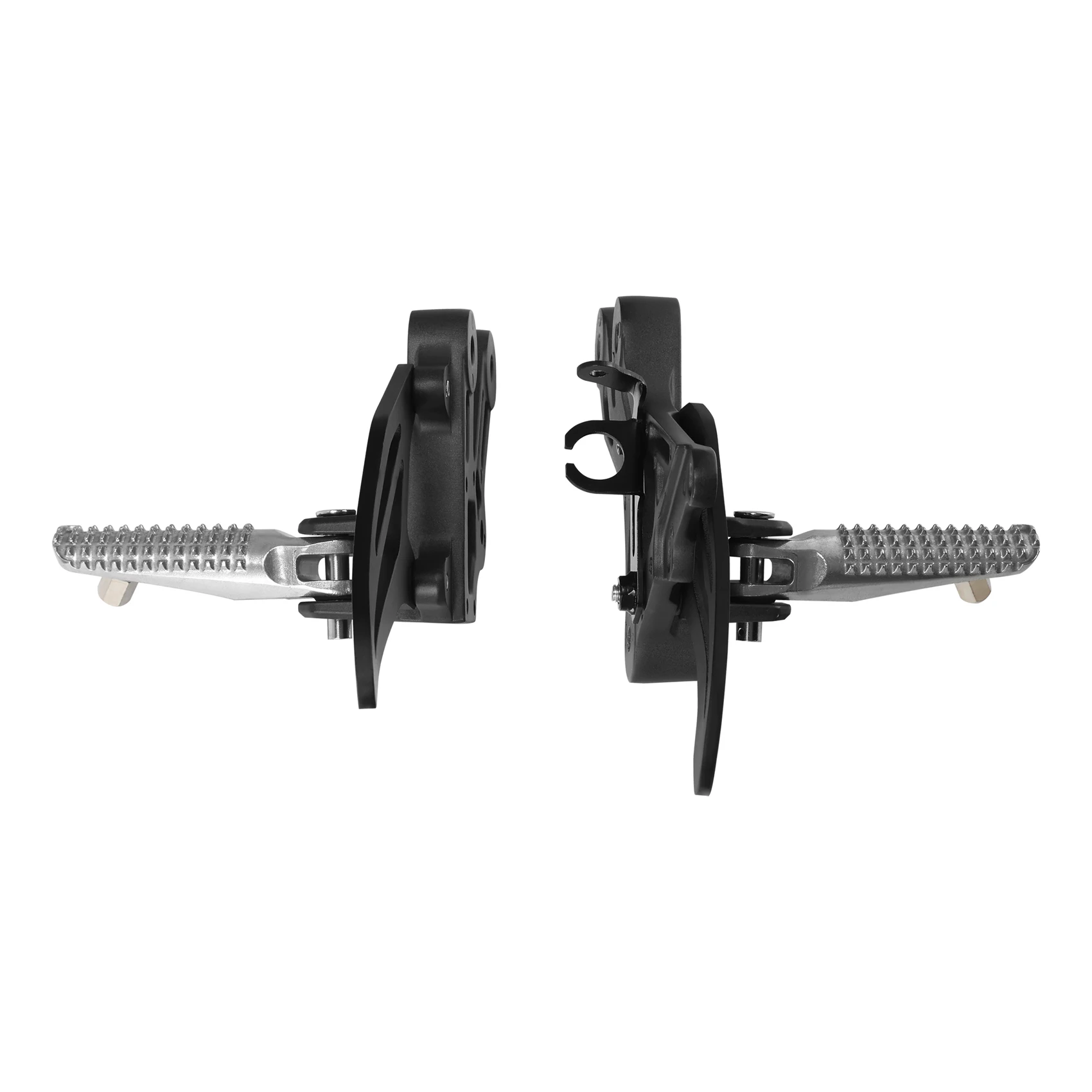 Motorcycle Black Front Footpegs Footrest Pedals Bracket Set For Yamaha YZF R7 2022-2023 2024