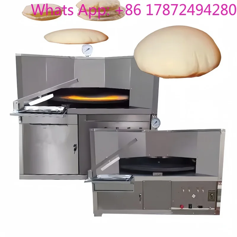 Automatic Pancake Machine Usaha Long Roti Rotary Small Arabic Pita Bread Oven