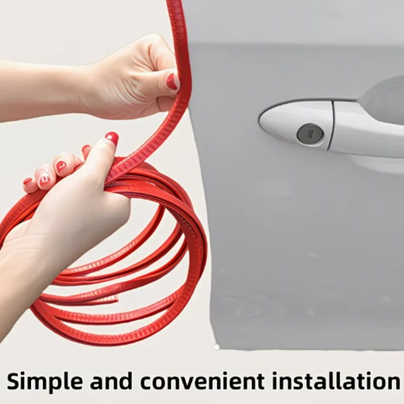 3m U Shape Rubber Seal Strip with Steel Core, Car Door Edge Protector Anti-Collision