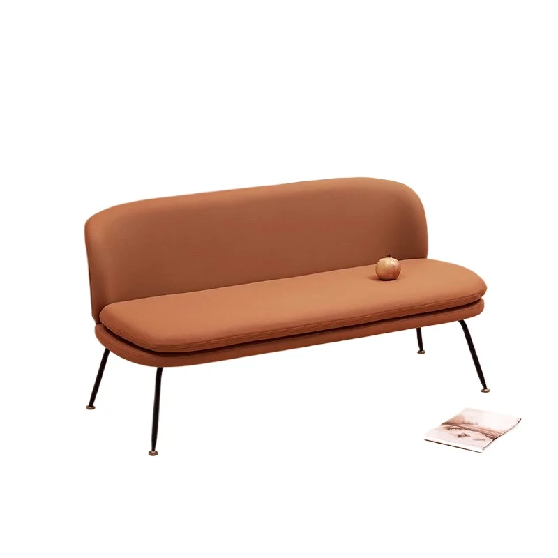 

Light luxury small apartment technology cloth sofa Nordic simple clothing store apartment leisure double