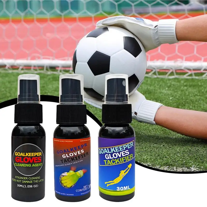 Spray para guantes de portero de 30ml, Spray para agarre de fútbol para guantes de portero, pegamento para guantes de repuesto de béisbol adhesivo mejorado antideslizante