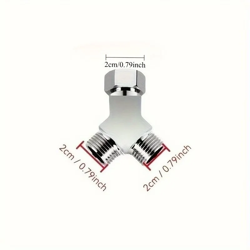 One Y-Shaped Three-Way Diverter, One Inlet and Two Outlet Connectors Adapter Water Diverter Valve Fittings, Suitable for Kitchen