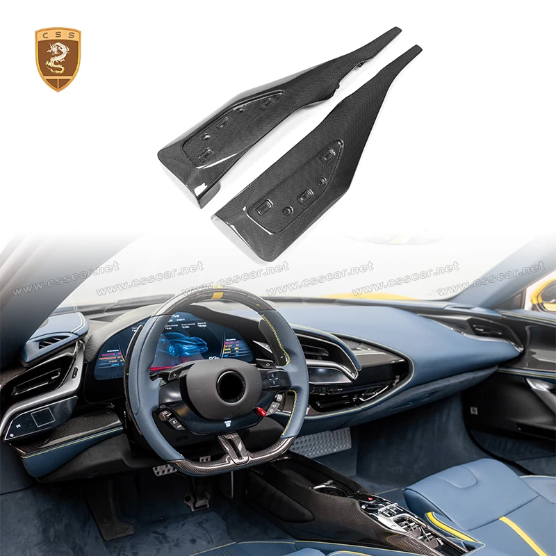 OEM Style Dry Carbon Fiber Interior Center Tunnel Console Storage Box Front Trim for Ferrari SF90 Stradale Spider 2019-2024