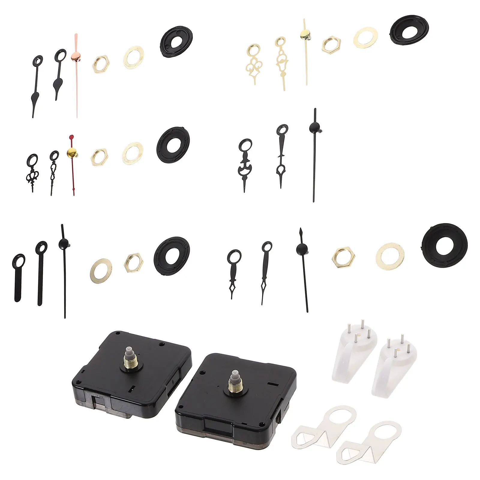 

1Set DIY Clock Movement Kit Sturdy Alloy Plastic Material Classic Color Fade Resistant Repair Replace Parts Home Office