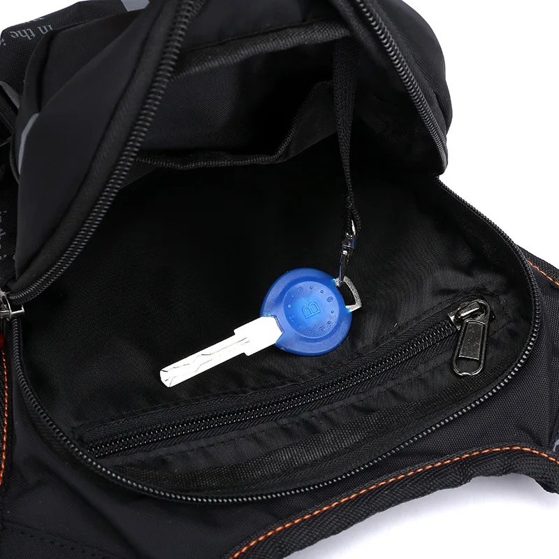 المحمولة سعة كبيرة الخصر حقيبة الرجال الرياضة في الهواء الطلق متعددة الوظائف Crossbody حقيبة صدر للرجال الدراجات حقيبة الساق سماعة جاك تصميم