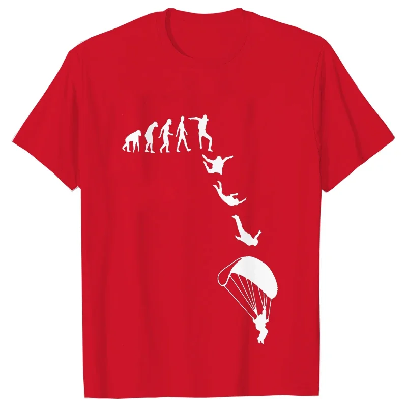 Funny Skydiving Men T-shirt Sky Diving Graphic Tops Short Sleeve Skydiver Clothing Parachute Evolution Jumping T Shirts Harajuku