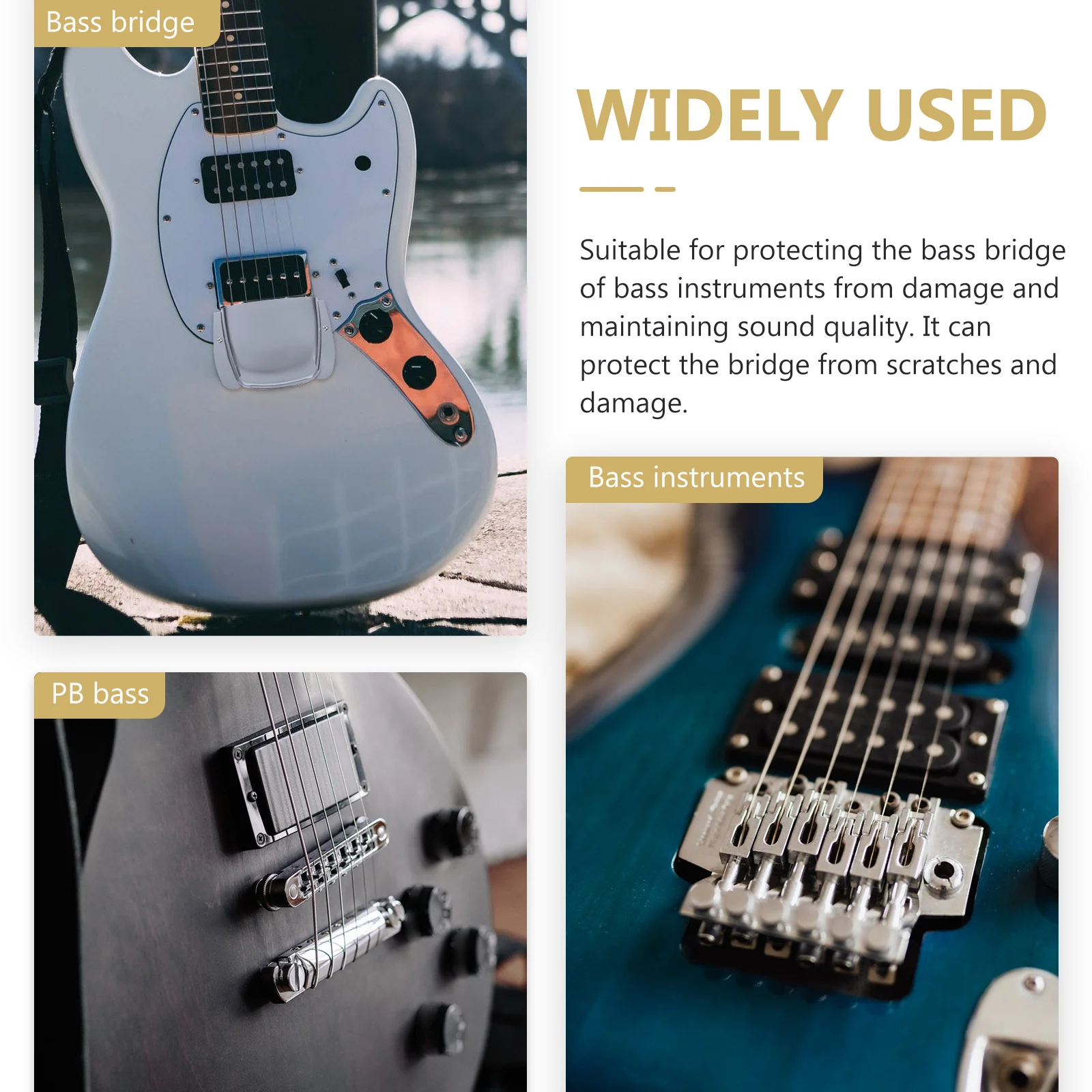 

1Pcs Practical Bass Bridge Cover Exquisite Craftsmanship Strong Durability Protects Sound Quality Accessory Bass Bridge Cover