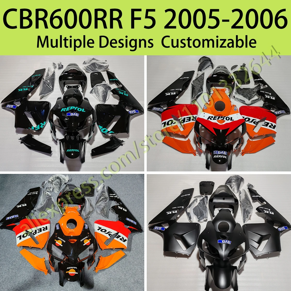 

Prime Fairing Kit for Honda CBR600RR 2005 2006 Motorcycle Plastic Injection Body Set Fairings CBR 600RR F5 05 06