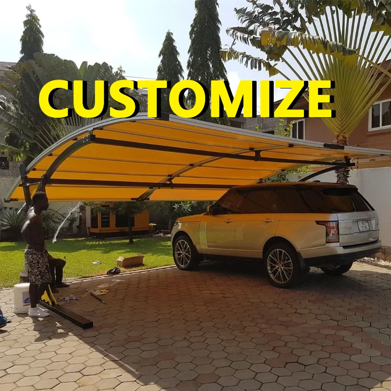 Any Size Custom Anti Corrosion Rust Proof Steel Aluminum Carport Wear Resist Estate Multi Purpose Automobil Parking Tent Shelter