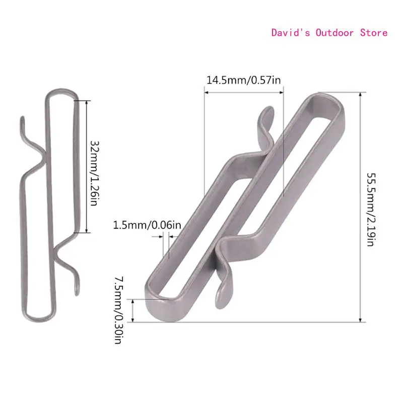 S-Shaped Titaniums Belt Loop Keychains Clip with Keyring Double Side Quick Releases Keyholder Belt Part X3UA