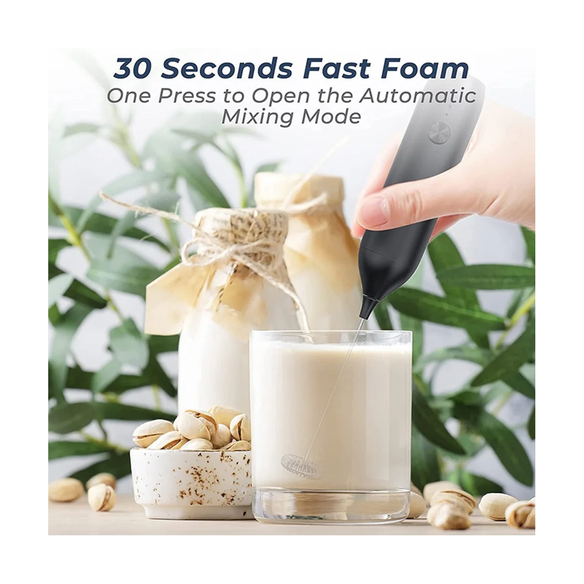 Handheld , Rechargeable Blender for Matcha Coffee, Electric Beverage Mixer Mini Foamer