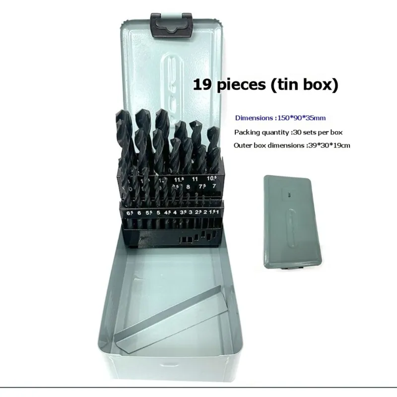 【efficient-】hss-metal-drill-bit-set-19-pcs-1-10mm-high-precision-durable-steel-ideal-for-professionals-and-diy-enthusiasts