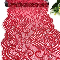 3Y/lot 9 1/2 inch 24cm Black Gold Silver Elastic Stretch Lace Skirt Hem Sewing Craft DIY Apparel Fabric Wedding Sleeve Lace
