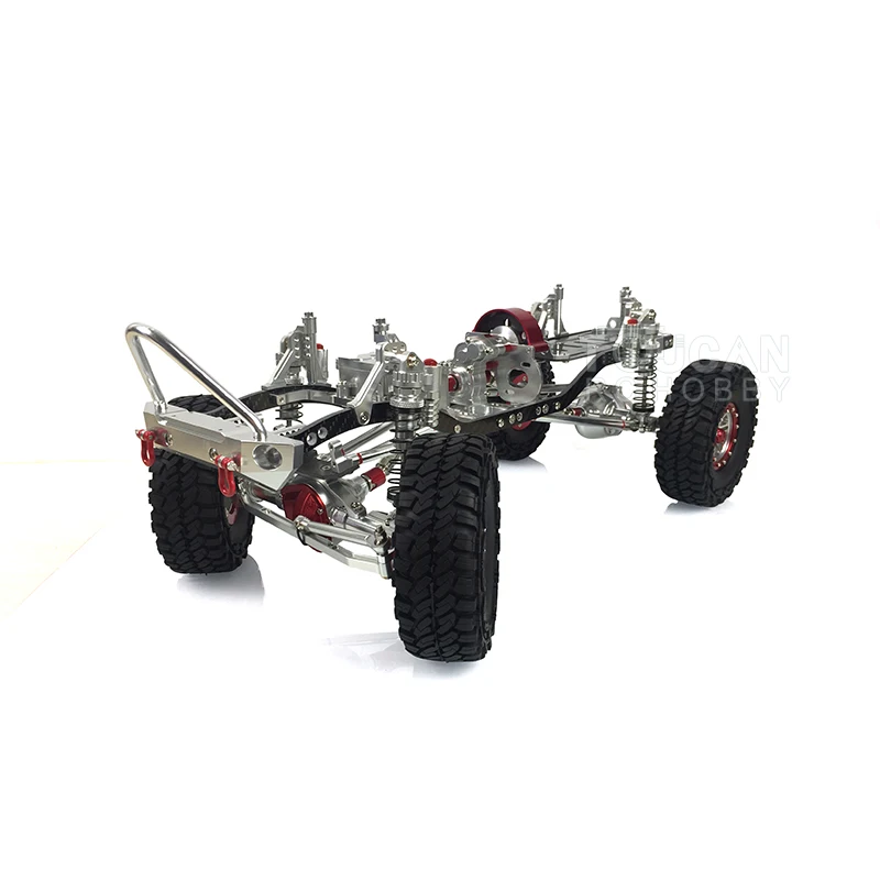 

1/10 SCX10 D90 RC Remote Control Crawler Car Chassis Silver 313MM WB Aluminium Alloy Frame Outdoor Toy For Boy Gift TH01592-SMT6