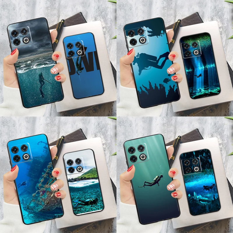 Capa de telefone para mergulho subaquático, para oneplus 13 12 11 9 10 pro 13r 12r 8t 9rt 10t 10r nord 4 ce 2 3 lite n20 n30