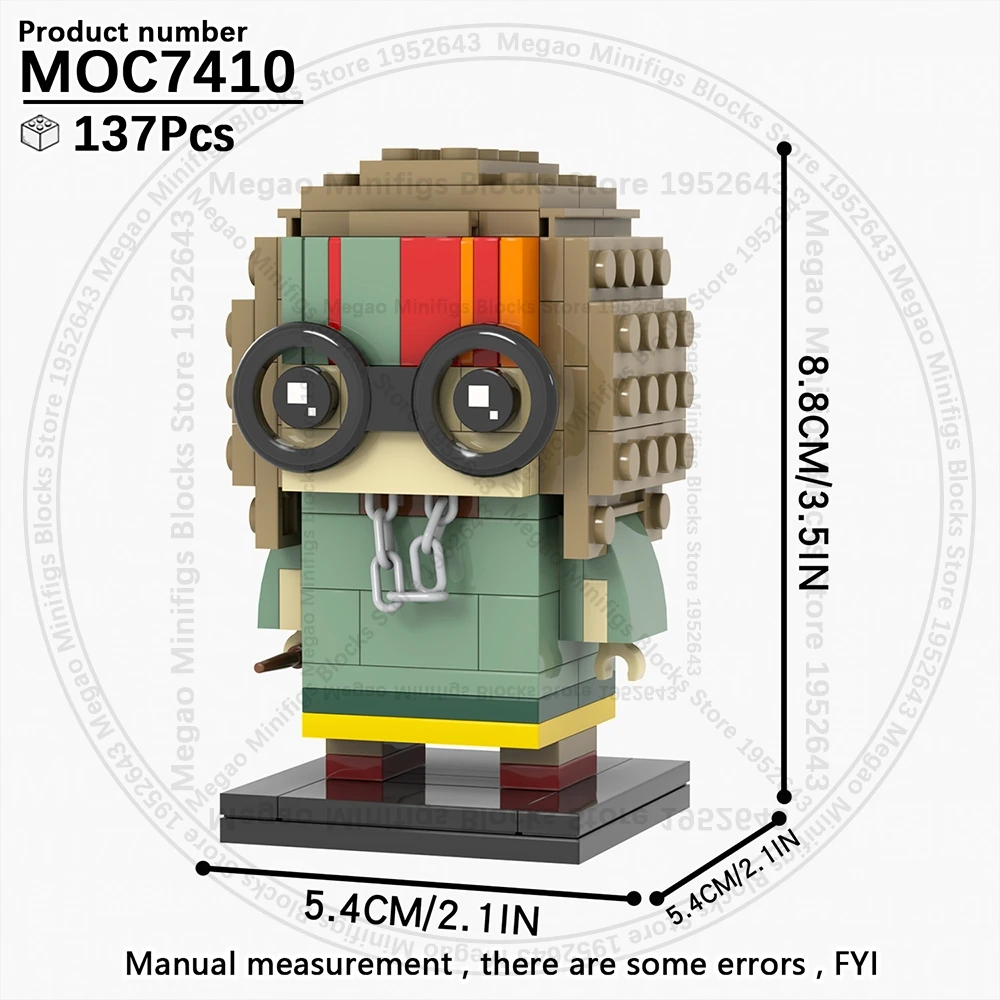 MOOXI MOC أطقم منمذجة لمجموعات الكبار لتقوم بها بنفسك رخيصة عمل الشكل BrickHeadz مونتيسوري الحرفية لعب للأطفال بنة سحرية #4
