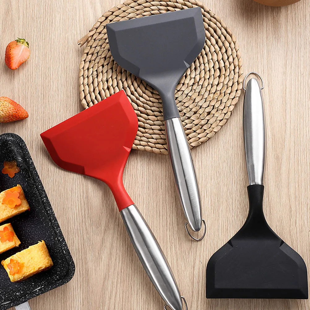 Stainless Steel Wok Spatula Kitchen Gadget Easy to Clean Suitable for Home and Commercial Use Silicone Spatula