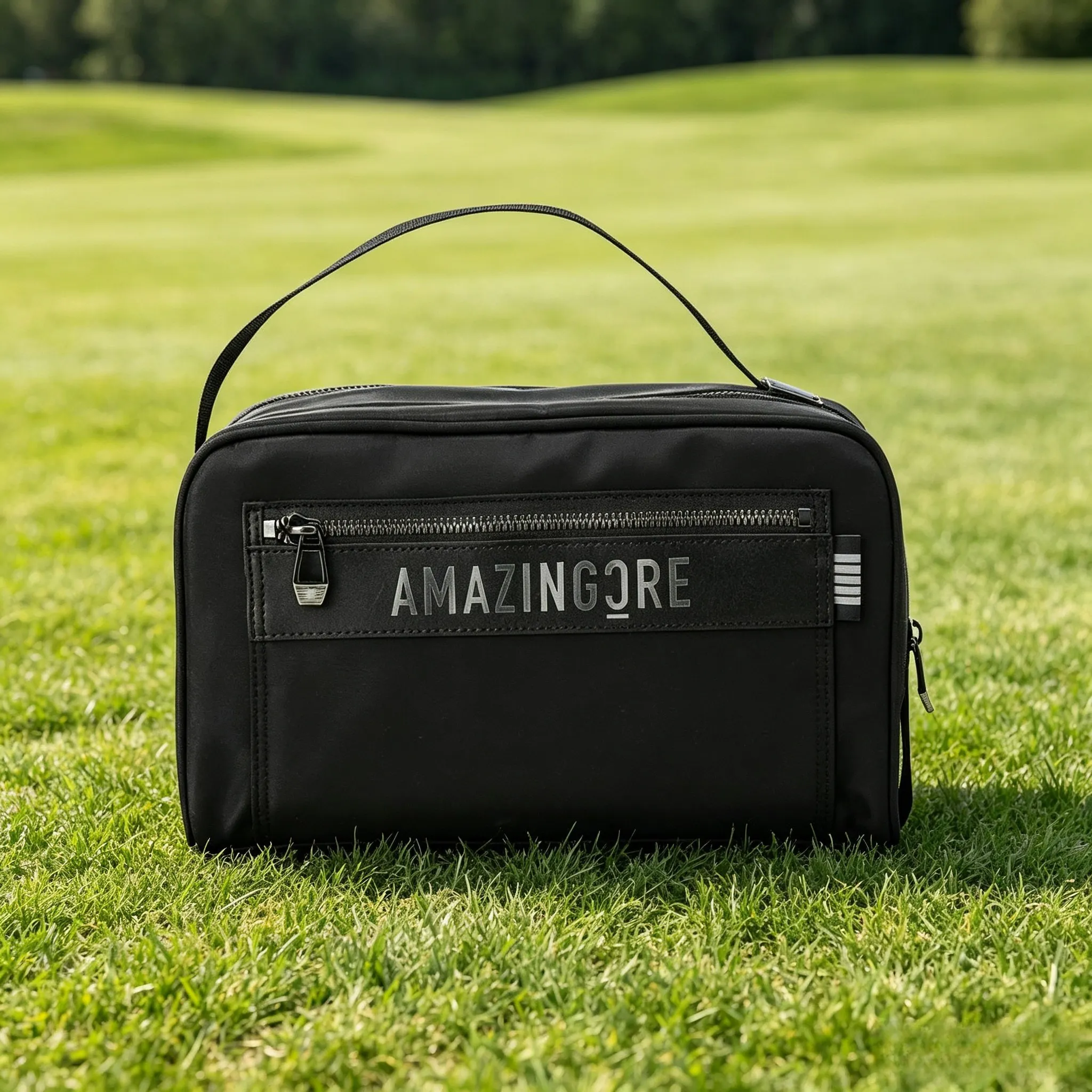 Unisex Golf Handheld Pouch with Skull  Waterproof Wear Resistant Multi Compartment Cosmetic Storage Bag for Golf Sports Travel