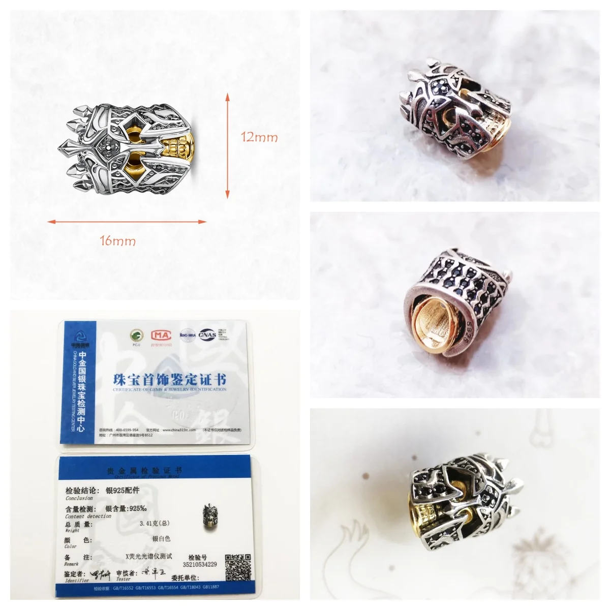 Beads Fleur-de-lis Lily Skull Rebel Street S 925 Sterling Silver Europe Punk Karma Charms Jewelry Accessories For Men - Image 3