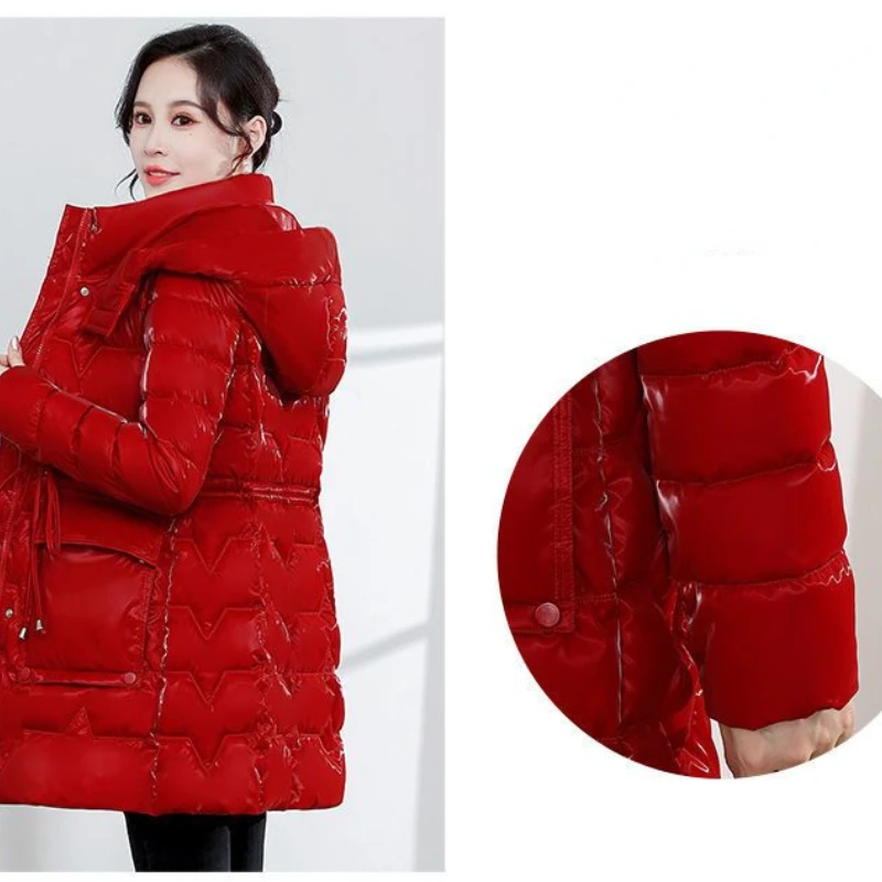 2023 New Women Cotton coat Winter Jacket Female thick warm Parkas hooded Outwear large size Overcoat