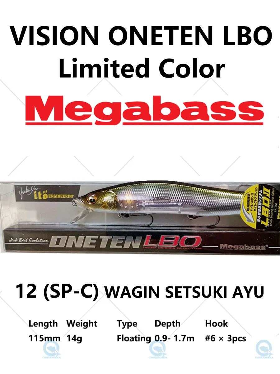 لون محدود اليابان Megabass VISION ONETEN LBO SP-C 115 مللي متر 14 جرام العائمة الأصلي الطعوم الاصطناعية باس الصيد إغراء Jerkbait LBO