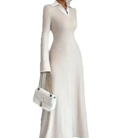 

Dresses for Simple and Fashionable Style Solid Color Long Sleeve Dress Women's Clothing Autumn Winter 2025 Womens Casual Dresses