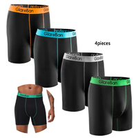 4pcs Pack Mid-Long Boxer Shorts Brand Briefs Style Men Panties Underwear Male And Underpants For Homme Luxury Set Box Slips