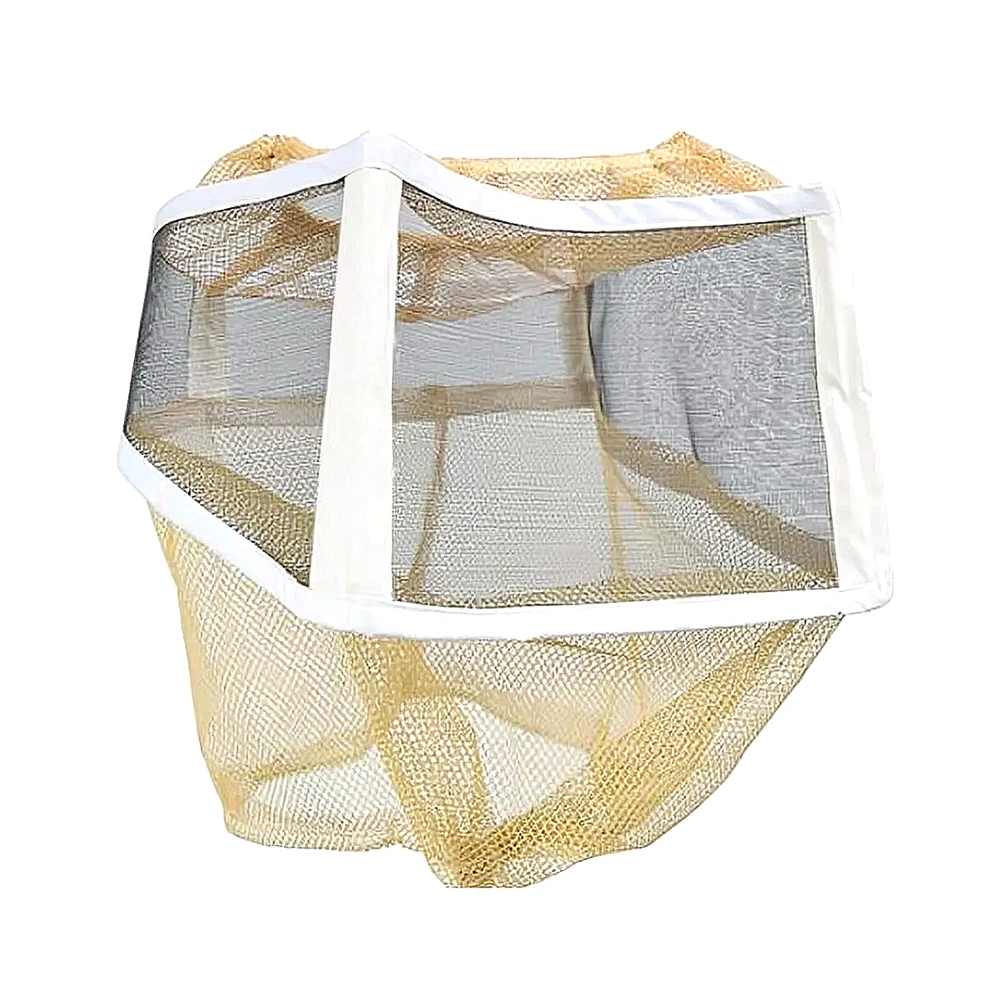 100 Pieces Square Beekeeping Veil Beekeeping Fireproof Mesh Anti Bee Hat Breathable Beekeeping Protective Veil for Helmet