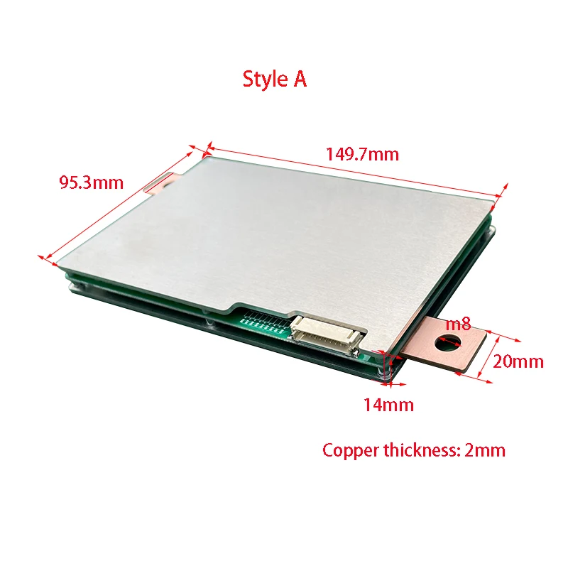 Imagem -04 - Bms 12v 24v Li-ion Lifepo4 Bms 270 300 360a Células Solares rv Bateria Bms Bateria de Lítio Placa de Proteção de Alta Corrente 3s 4s 7s 8s