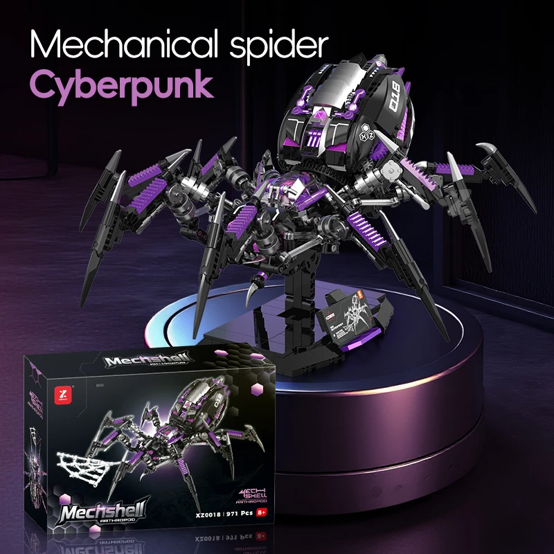 

971PCS Futuristic Spider Mecha Warrior Building Blocks MOC Robot Educational Construction Toy for Boys Gift