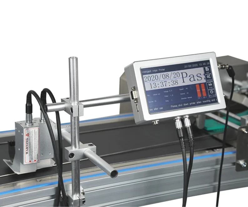 New Design 25.4mm Height Automatic Touching Screen TIJ Expiry Date Inkjet Label Printer Quick-Drying Ink 150DPI for