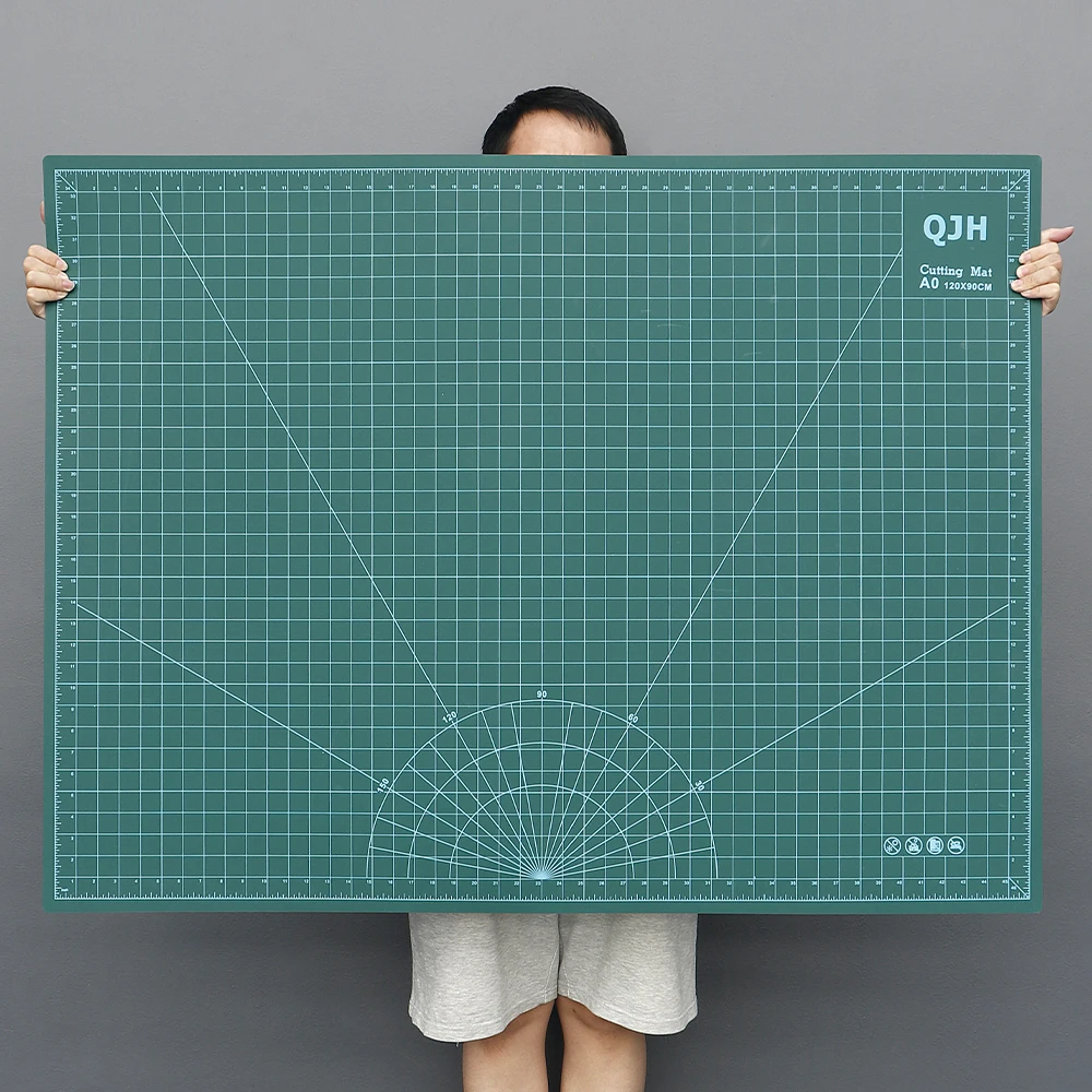 

1pc 47.24x35.43inch DIY Sewing& Leather Craftwork Protecting PVC Cutting Mat, Green Double Sided Self Healing Cutting Boards