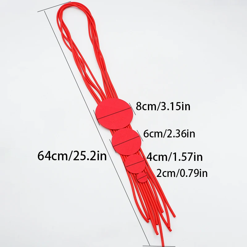 Ukebay New Gothic Red Rubber Jewelry Necklace Tassel Design Women's Jewellery Party Birthday Gift Ethnic Style Jewelry Necklaces image 2