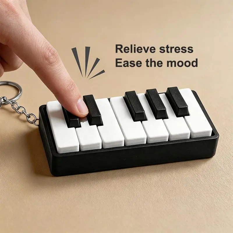 3D Printed PLA Piano Keyboard Clicker Press-Type Relax Fidget Decompression Button Finger Clicker Toys Stress Relief Fidget Gift