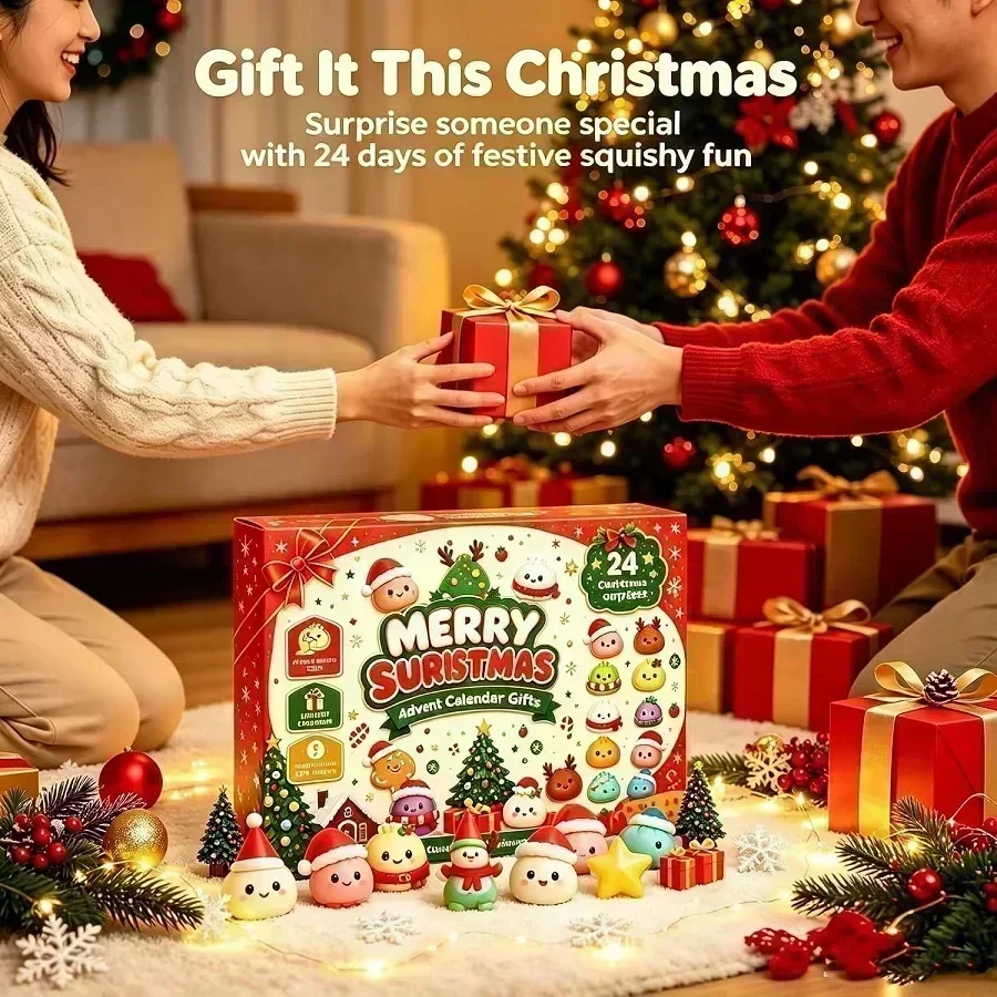 2027 Christmas Countdown* Calendar 3D Decor Fidget **Doll Advent Calendar Surprise Box Stress Relief Toy New Year Holiday Gift
