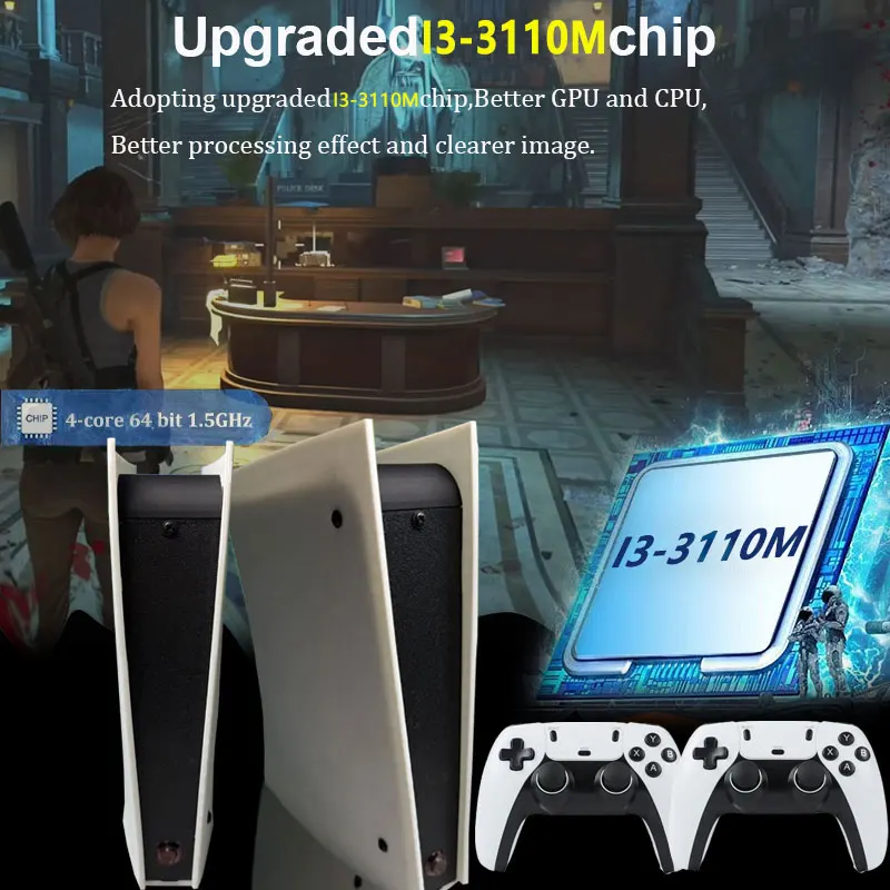 X5 retro gameconsole 500G HDD Ingebouwde 70000 + game 4K high-definition uitgang 60 + emulator VOOR XBOX WII Draadloze Controller
