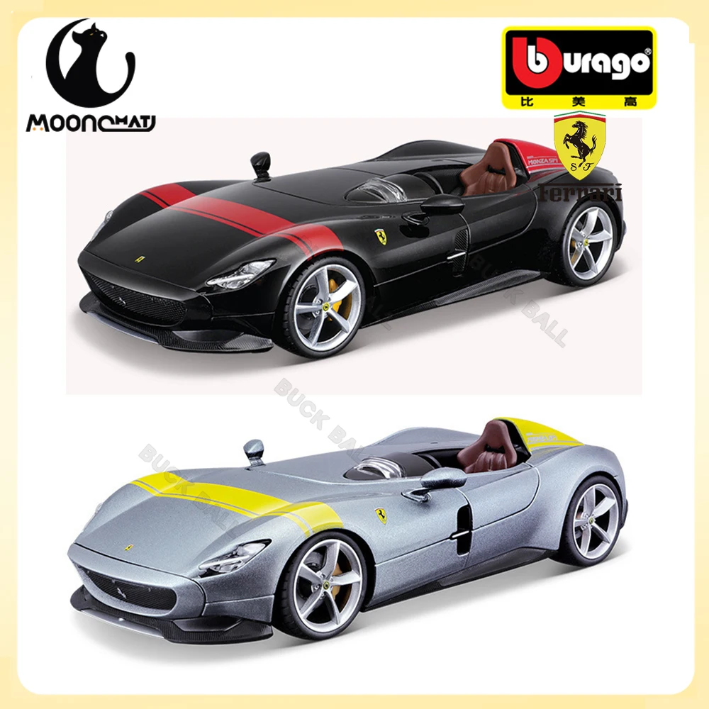 1:24 Bburago Ferrari MONZA SP1 Aolly Model Baking Paint Electrostatic Painting Ferrari Car Model Collection Toy Boyfriend Gift