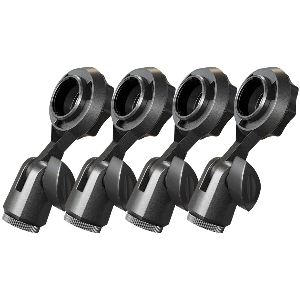 

4Pcs Universal Microphone Clip 270 Degree Rotatable Mic Stand Clip for Handheld Wireless Mic Podcasting Screencasting Lectures