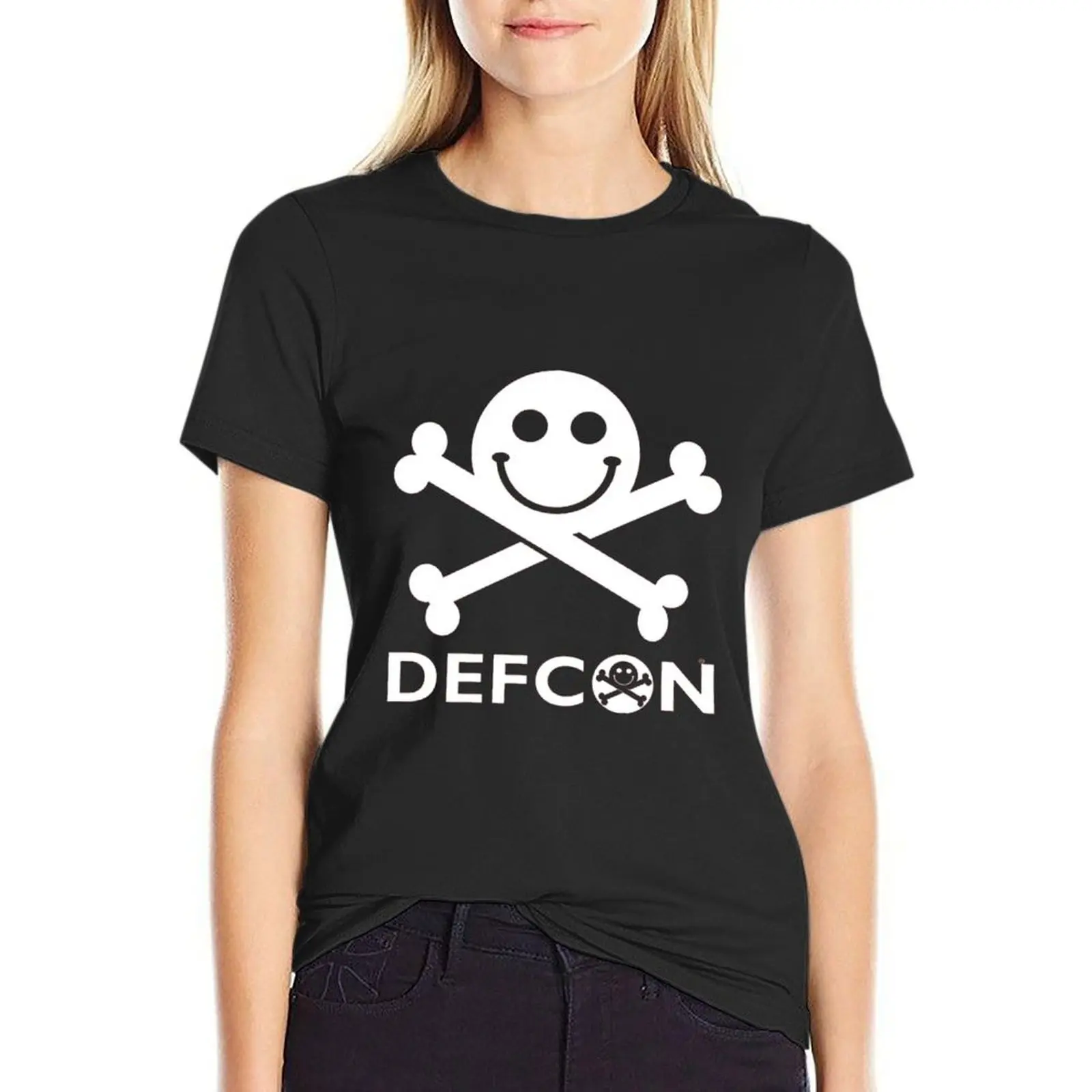 Defcon T-Shirt customs design your own summer tops kawaii clothes cotton t shirts Women