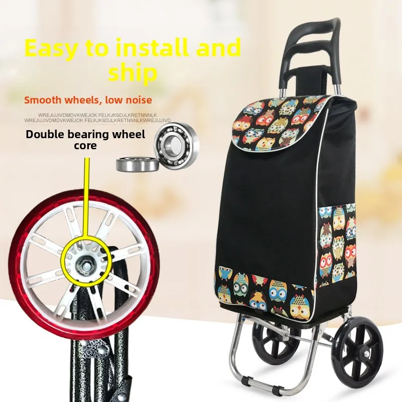 lightweight-portable-shopping-cart-vegetable-buying-hand-pulling-trolley-elderly-people-cart-foldable-stainless-steel-cart