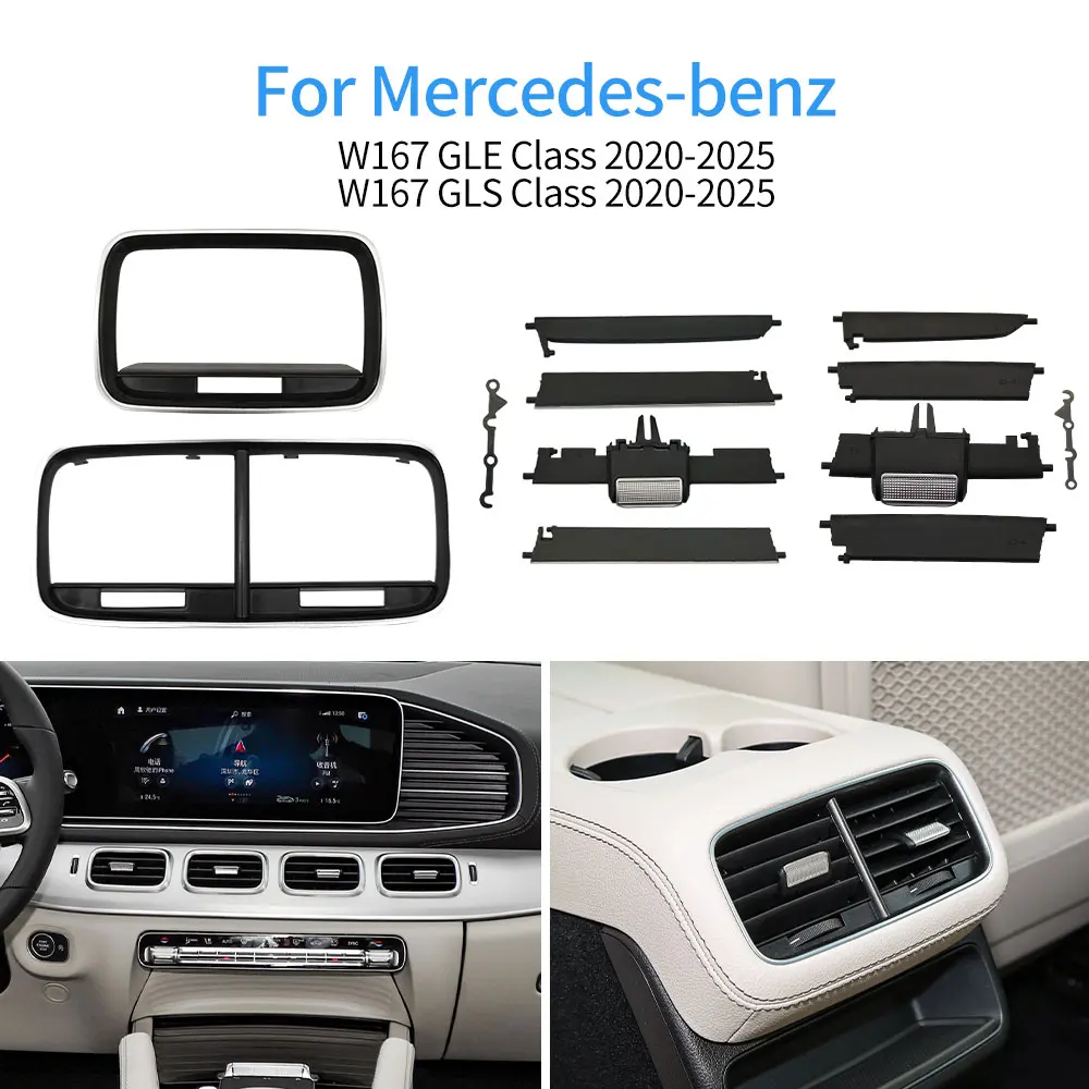 

Для Mercedes W167Car средняя вентиляционная решетка переменного тока, ручка выхода кондиционера, ремонт, замена для Ben GLE GLS Class 2020-2025 GLE350