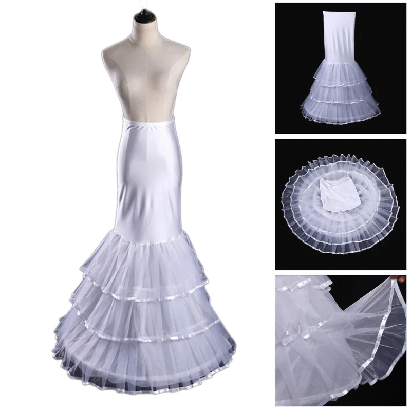 Adjustable Waist Skirt Support Long Underskirt for Cosplay Violent Lovely High Waist Petticoat for Wedding Photography