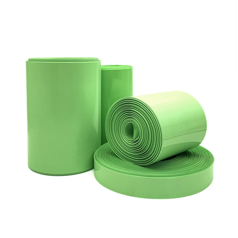 18650 PVC Heat Shrink Tube Battery Pack Fruit Green Width 30mm~300mm Insulated Protection Film Wrap Lithium Case Cable Sleeve