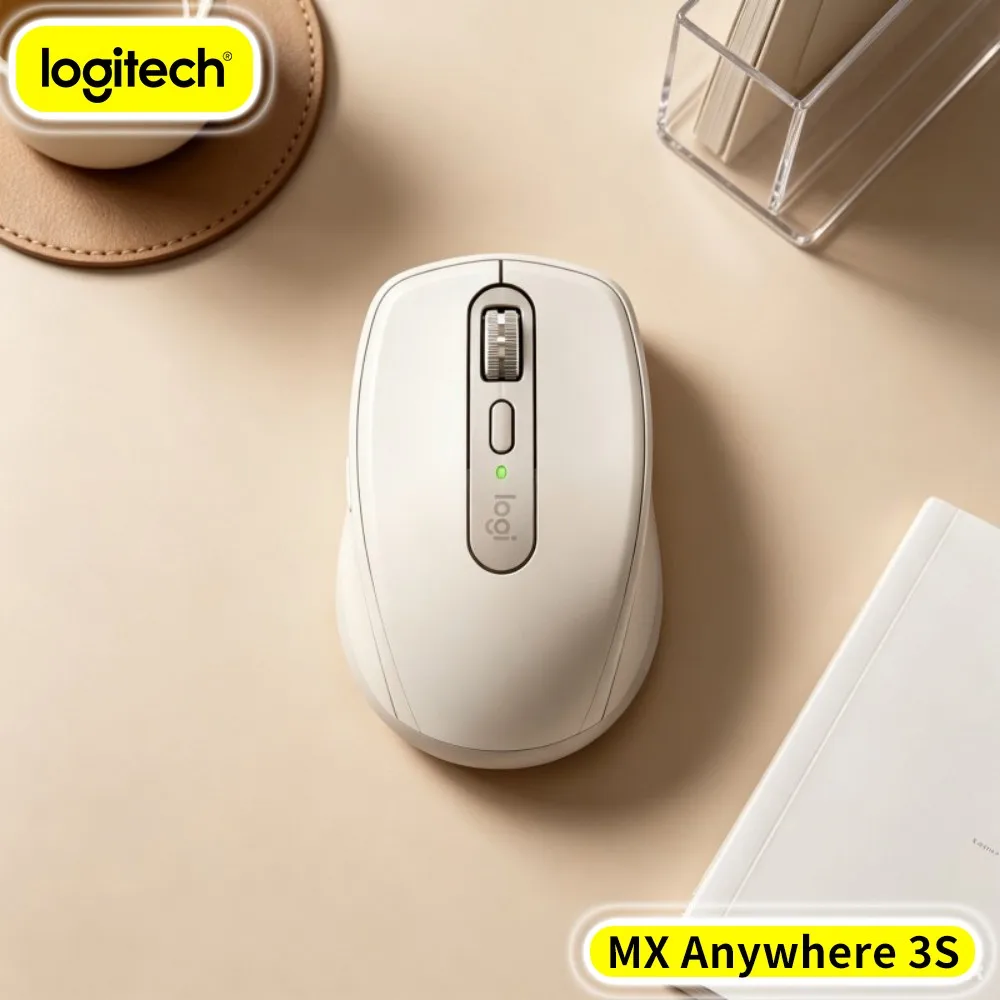 High-Performance MX Anywhere 3S - 8000 DPI Darkfield, USB-C Quick Charge, Hyper-Scroll, Great For Multi-Device Office